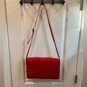 Stella Bianca Cassette Bag- Red Italian Leather NWOT